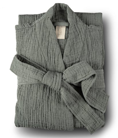 Men's bathrobe Orion Solid Iceland Moss