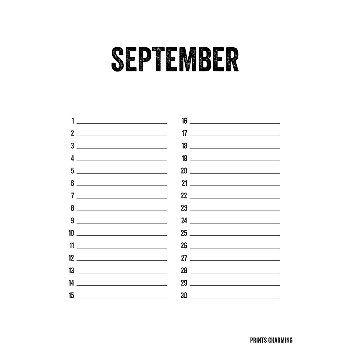 Calendario de cumpleaños negro