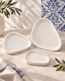 LAVURI 3 Modena SML Set – Handgemaakte keramische dienbladset Bundel schoonheidscombo