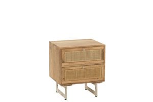 J-Line Bedside table Rattan Mango Wood Natural