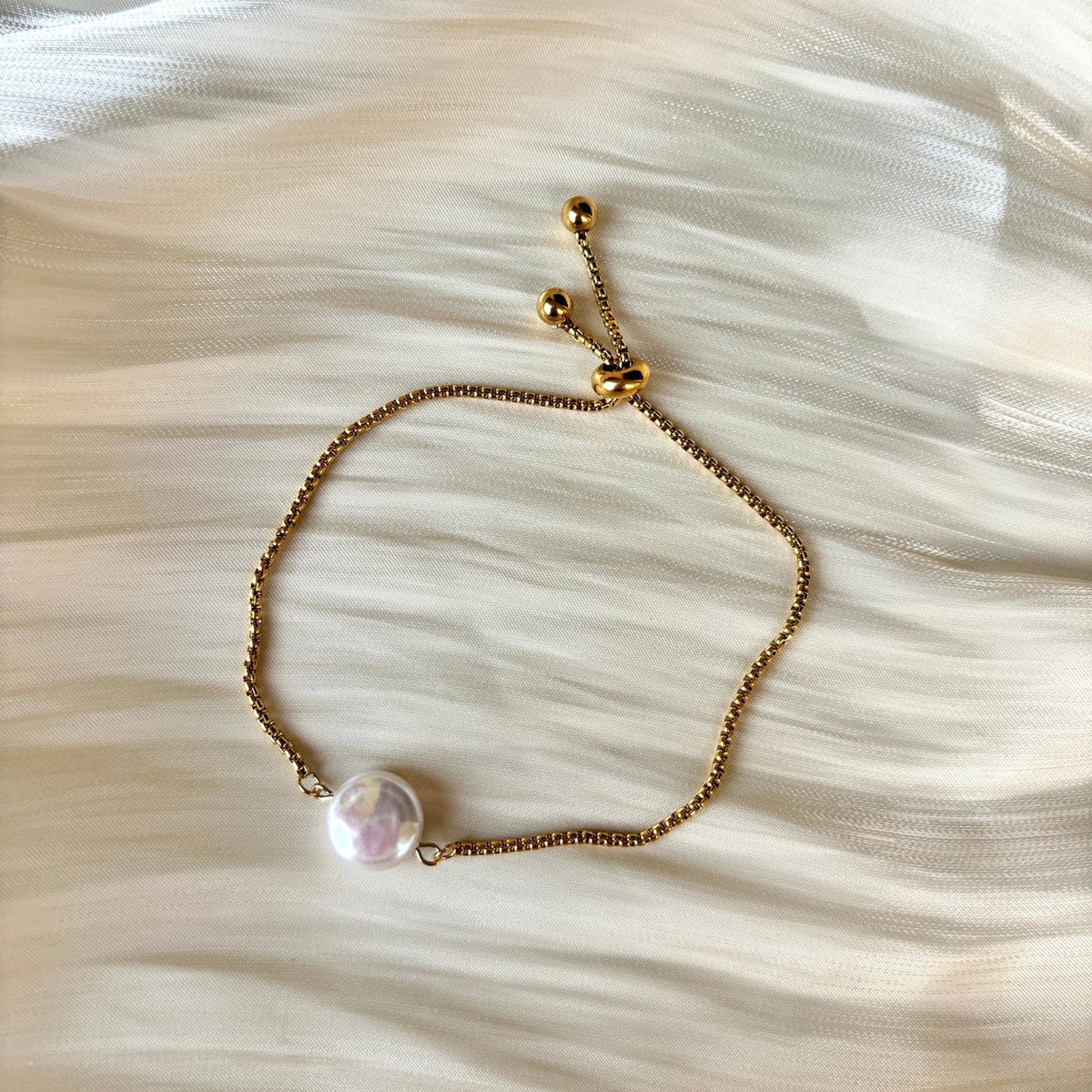 TIMELESS KESHI PEARL – Bracelet with Natural Keshi Pearl