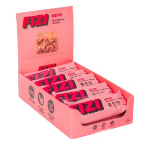 Keto veganer glutenfreier Bar "Strawberry + Mandel" 45G