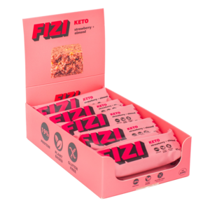 Keto veganer glutenfreier Bar "Strawberry + Mandel" 45G