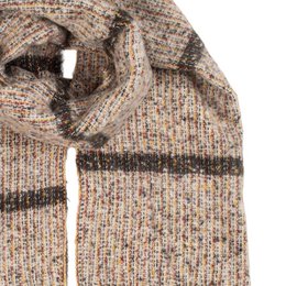Winter Scarf Ladies 50x210 cm Beige Textile