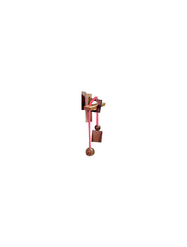 Logica Giochi Denksport-Flaschenhalter-Puzzle aus Holz, NFAC, 11 x 11 x 16 cm, ohne Flasche