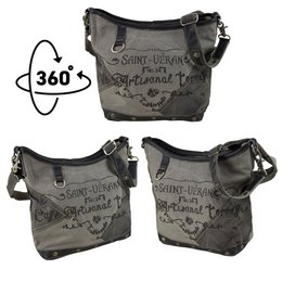 Sunsa women's shoulder bag. Vintage style shoulder bag. Canvas handbag. small crossbody bag for women.