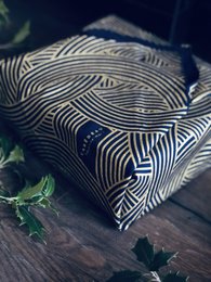 Carédeau 100% bawełna French Design Wielokrotnego użytku opakowanie na prezent rozmiar M (55x55cm): węzeł