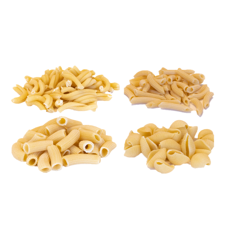 At 4 o'clock: Homemade pasta, Macaroni, Penne, Shells, 4x500 gram (4.95 EUR per 500 gram)