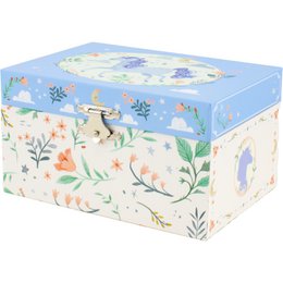 CAJA MUSICAL UNICORNIO AZUL CIELO