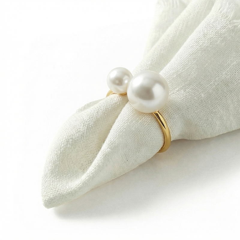 Rond de serviette - Or Perle