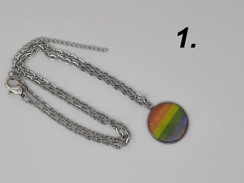 %231187 rainbow pride halskæde sæt