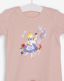 Pulverpink Alice in Wonderland pyjamas 100% OEKO-TEX certificeret økologisk bomuld