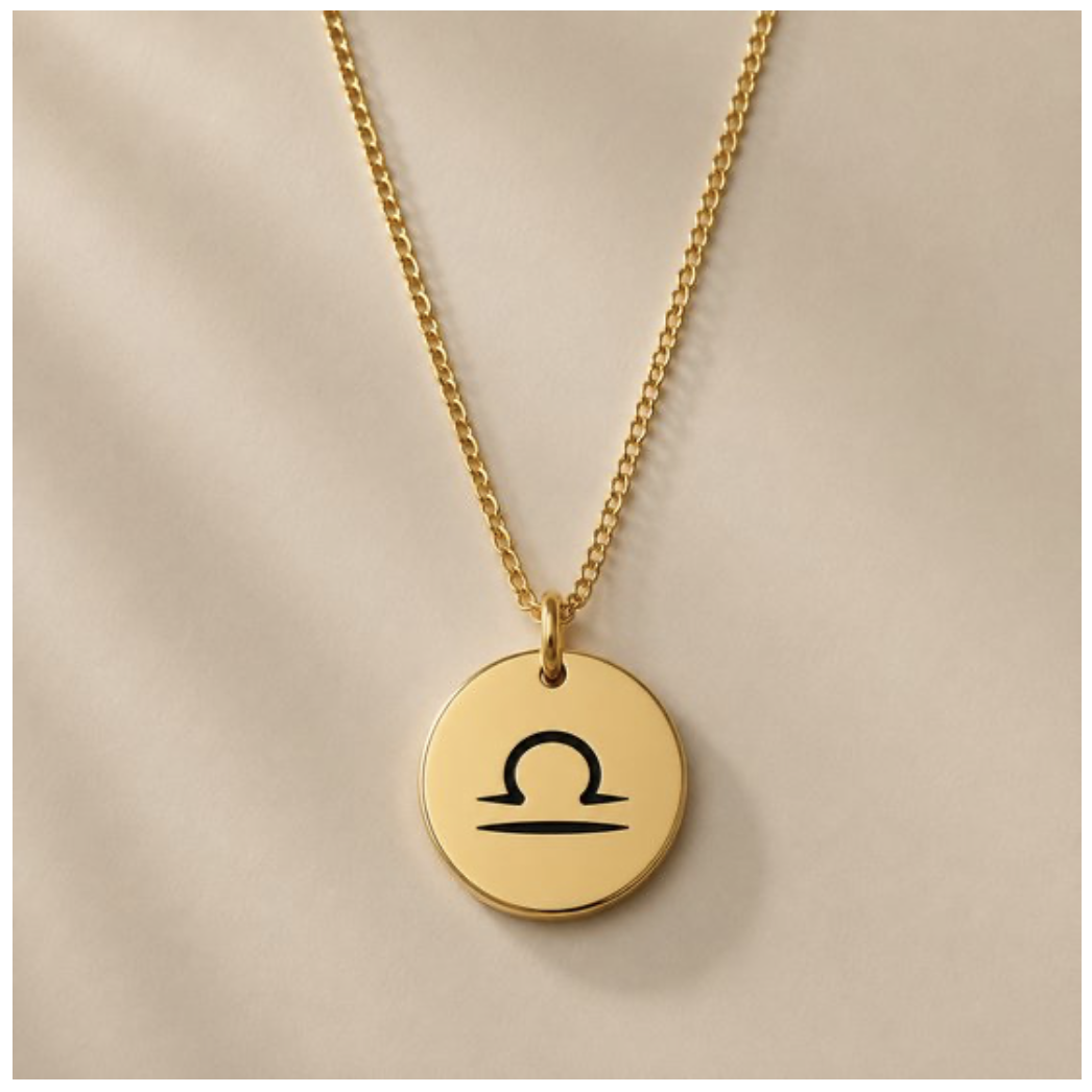 Zodiac Sign Necklace Gold Libra / Libra