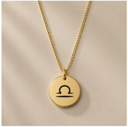Zodiac Sign Necklace Gold Libra / Libra
