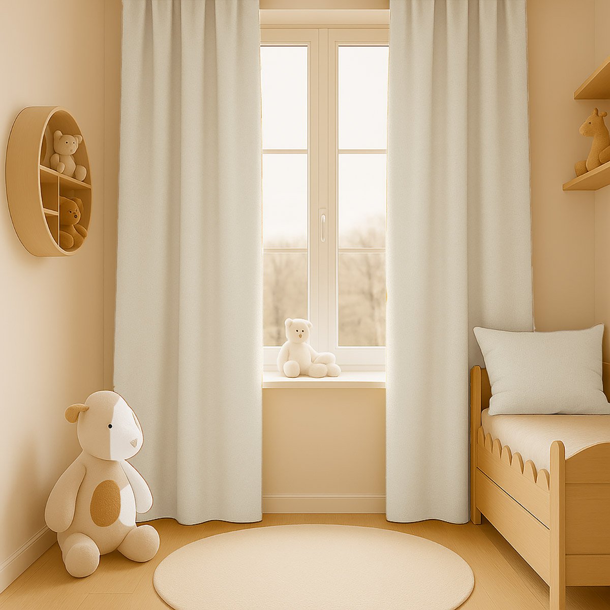 Rideaux en Gaze de Coton Bio Blanc