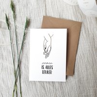 Double greeting card + envelope Everything is more fun together Gold foil
