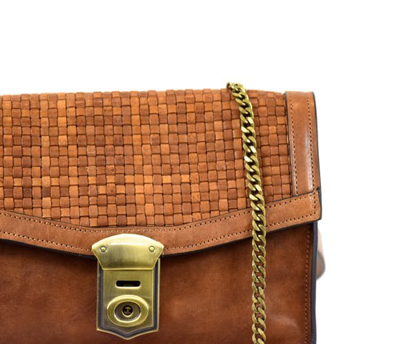 Leather lady bag 21.5 cm lenght x 17 cm height