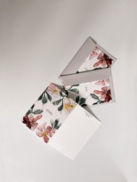 Floral greetings folded card