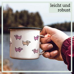 Emailletasse – Pudel Rudel