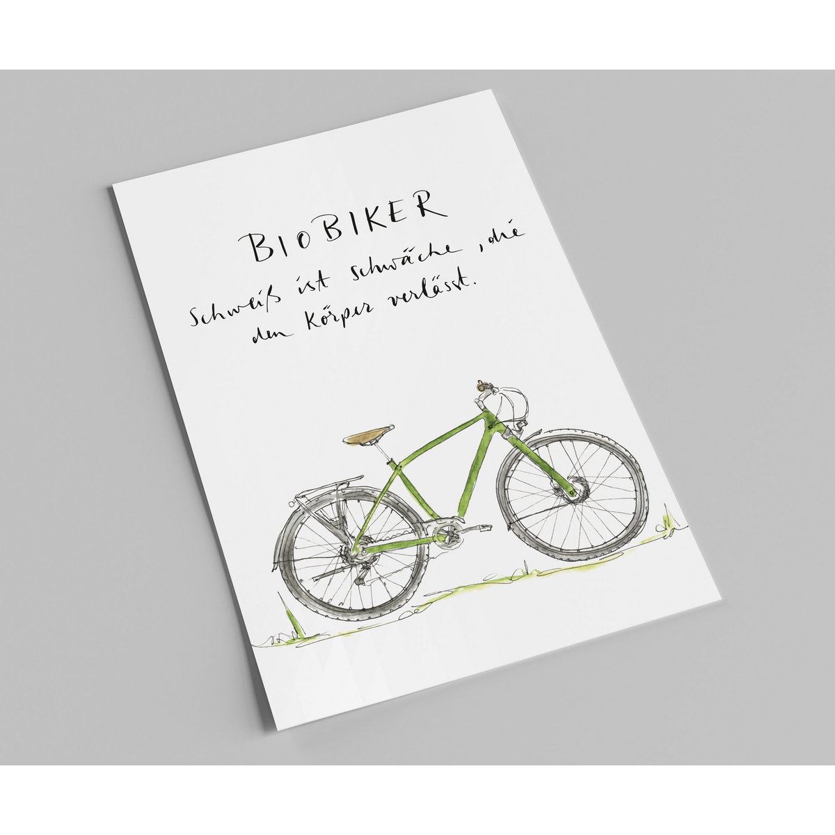Postkarte | BIOBIKER | Schweiß ist Schwäche die den Körper verlässt