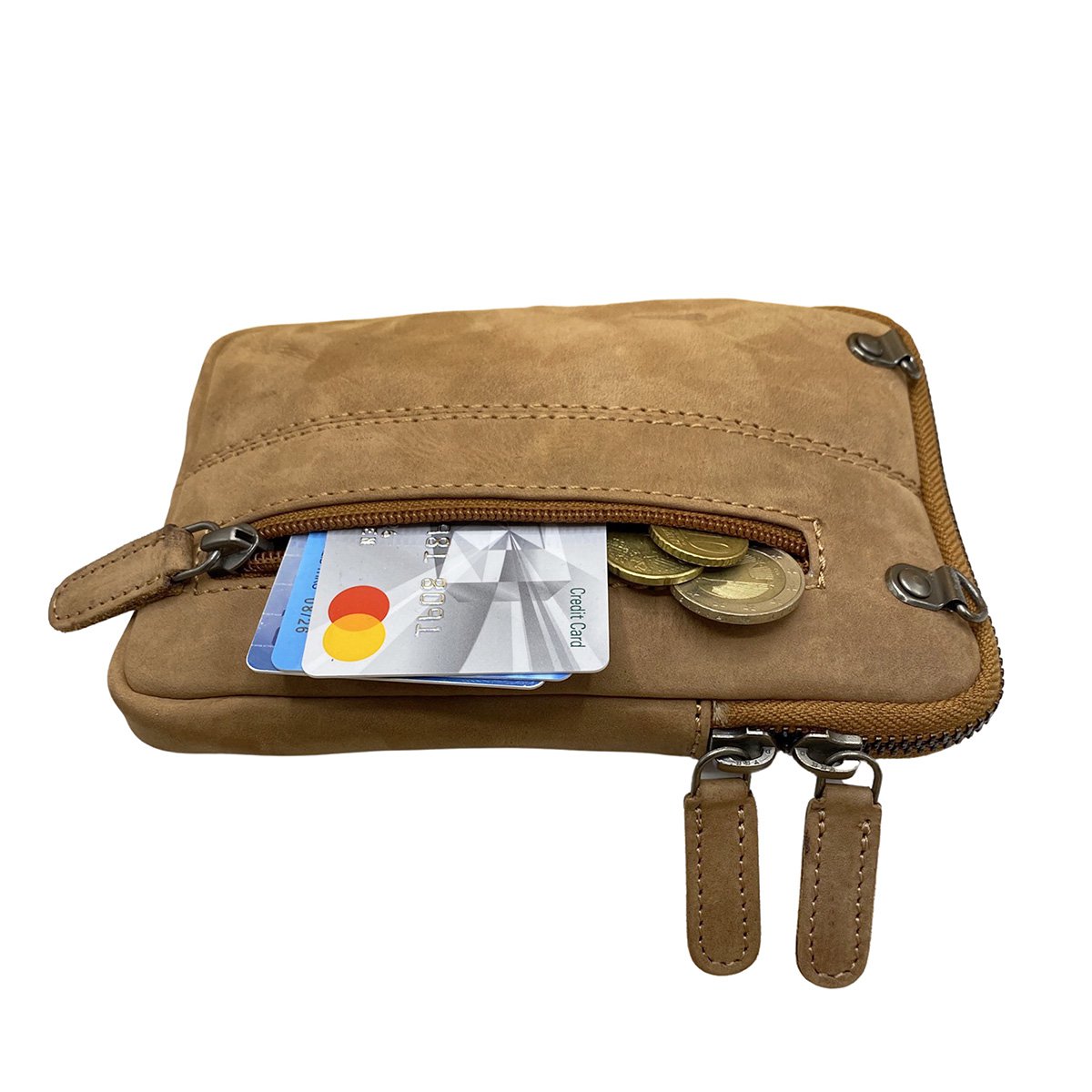 Lederhandytasche für Damen und Herren mit verstellbarem Schultergurt in 5 Farben