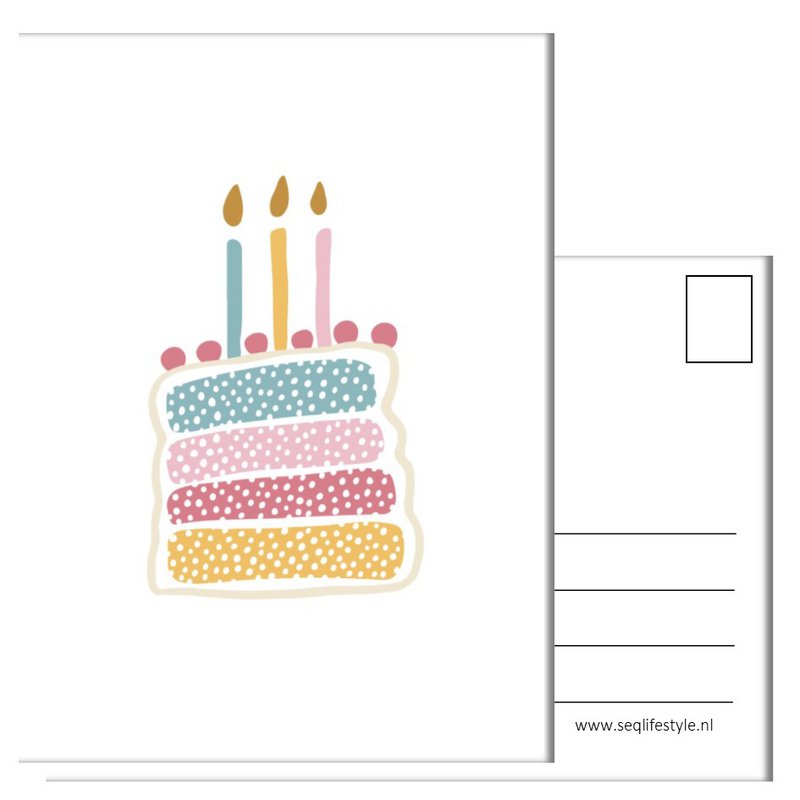 Carte de voeux A6 - Gâteau