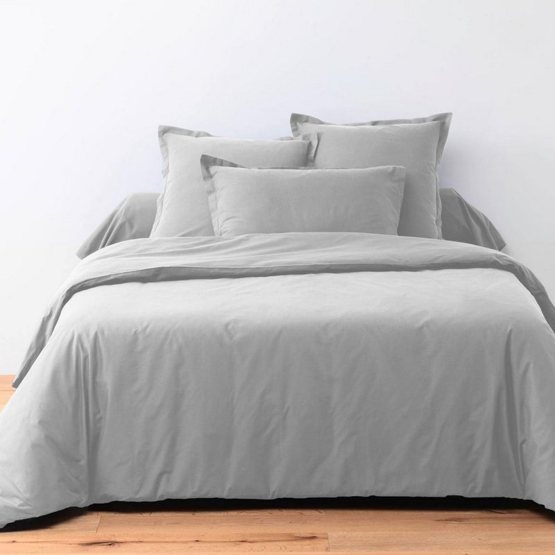 Bolster Case 85x185 cm Light Gray Cotton