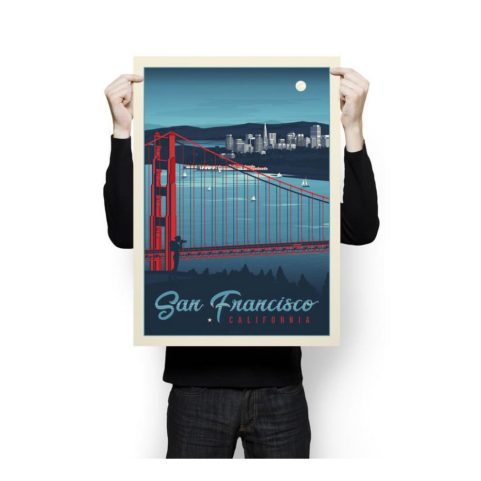 Poster vintage di San Francisco | Poster Città San Francisco California USA