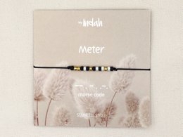 Morse code armband meter, roestvrij staal zilver of goud