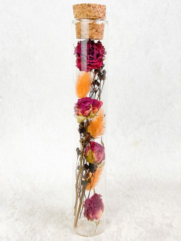 Dried flowers in bottle, div. color options