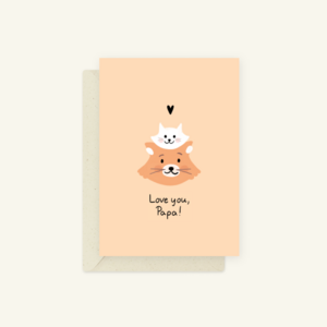 Eco Greeting Card — Cat Papa