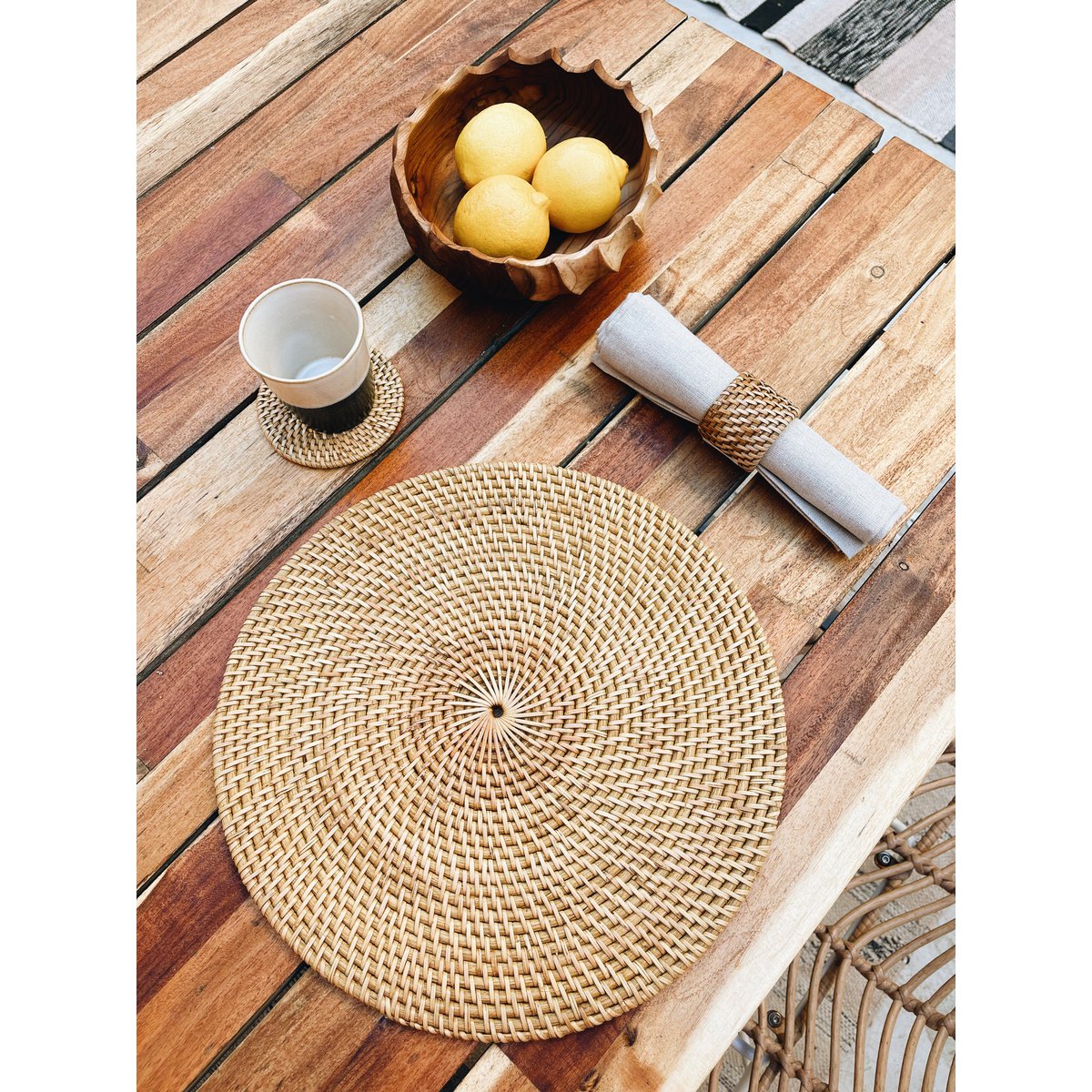 Lombok Rattan Coaster