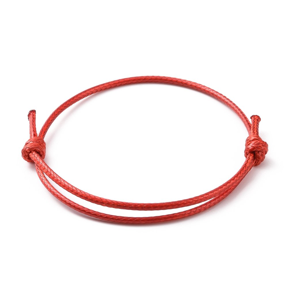Bracciale regolabile in cordino di poliestere cerato
