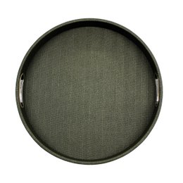 Tablette autour des motifs de tricot vert avec des poignées en laiton