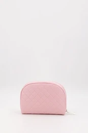 Trousse de toilette matelassée pour bébé avec nœud, rose