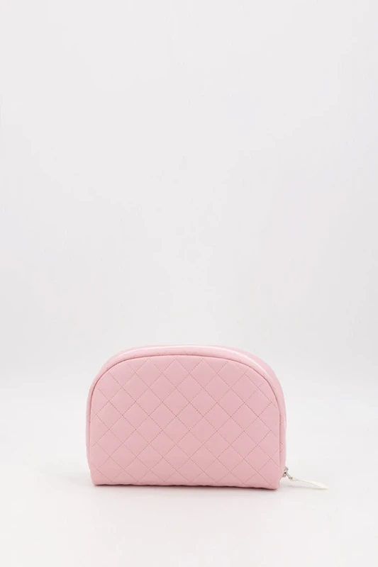 Trousse de toilette matelassée pour bébé avec nœud, rose