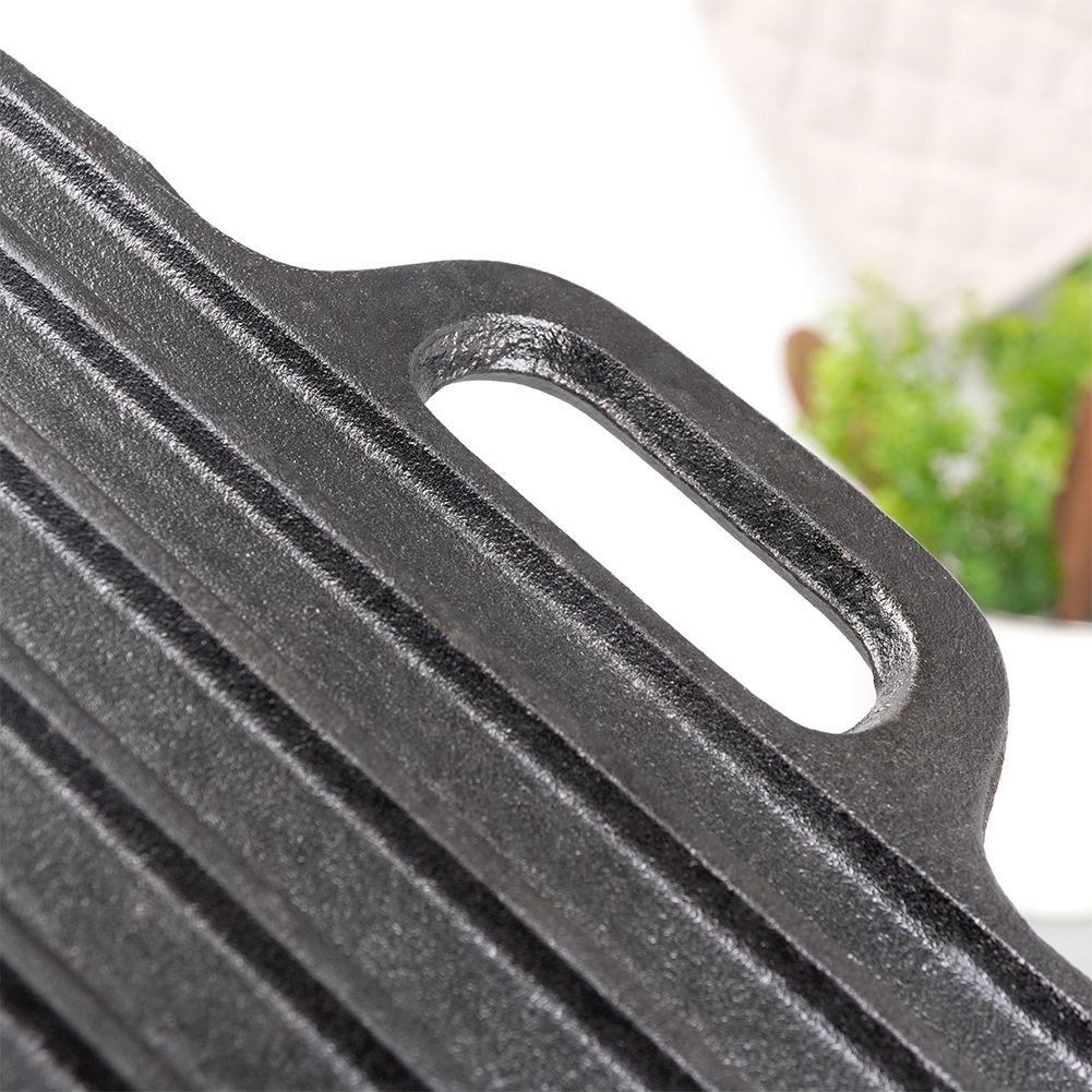 Grillplatte Gusseisen doppelseitige Litina 45,4x23 cm