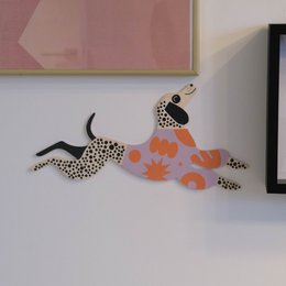 Peber den dalmatiske hund – vægdekoration i træ