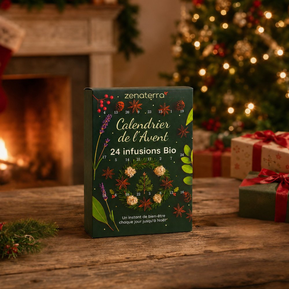 Calendario dell'Avvento 24 Tisane Biologiche – Infusi di Piante, Frutta e Spezie 100% Naturali – Confezione Regalo Gourmet & Benessere Senza Caffeina – Aromi Naturali e Benefici