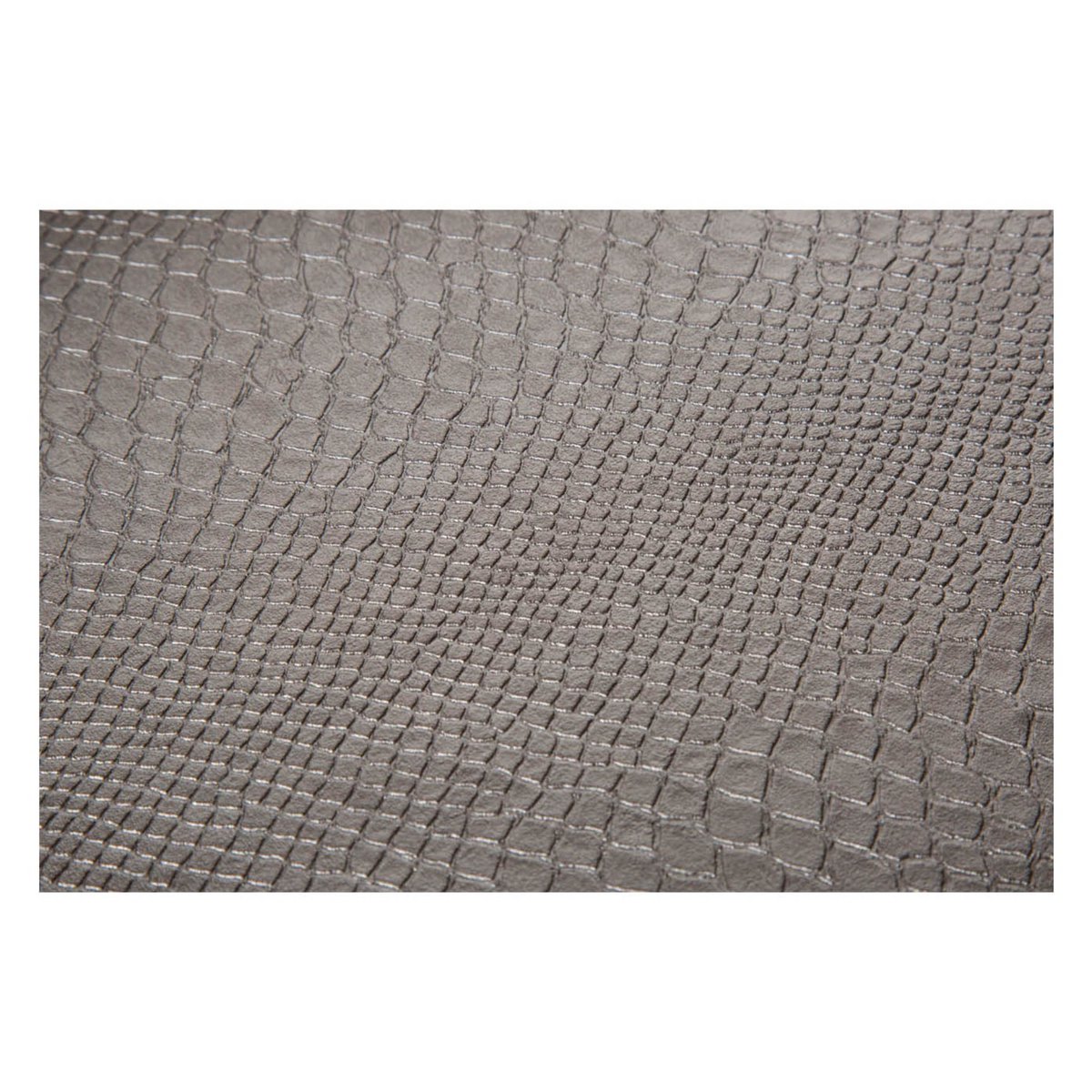 Comprimé rectangulaire avec poignées en cuir synthétique taupe reptile