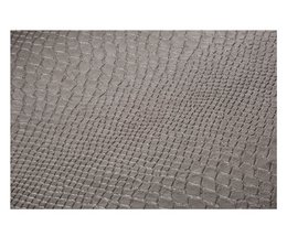 Comprimé rectangulaire avec poignées en cuir synthétique taupe reptile