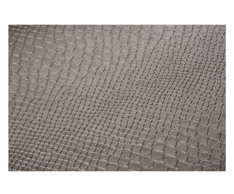Comprimé rectangulaire avec poignées en cuir synthétique taupe reptile