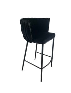 Wave Bar chair / Counter chair Black Velvet