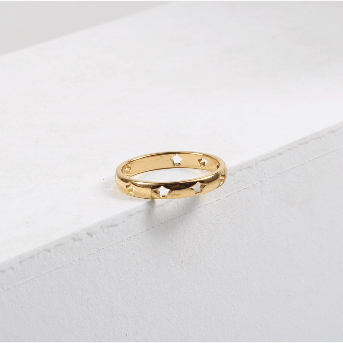 Moon - Cut Out Minimalist Starburst Ring