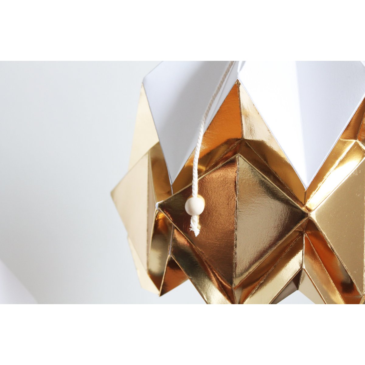 Two-tone Origami Paper Pendant - Size M