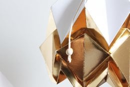 Two-tone Origami Paper Pendant - Size M