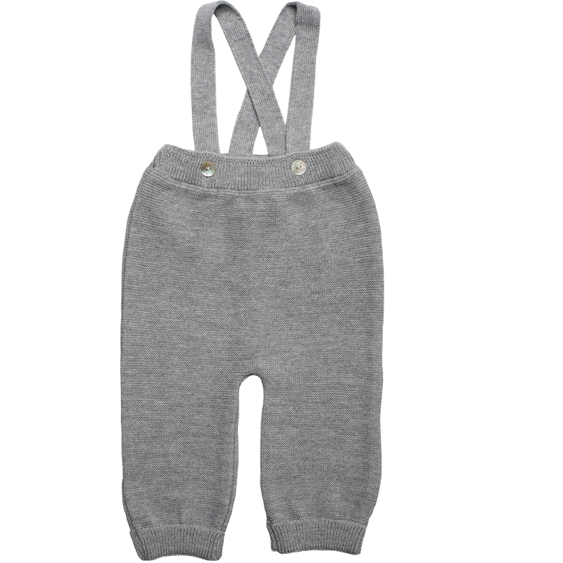 Koersbroek grijs gemêleerd, gemaakt van 100% fijnste merinowol
