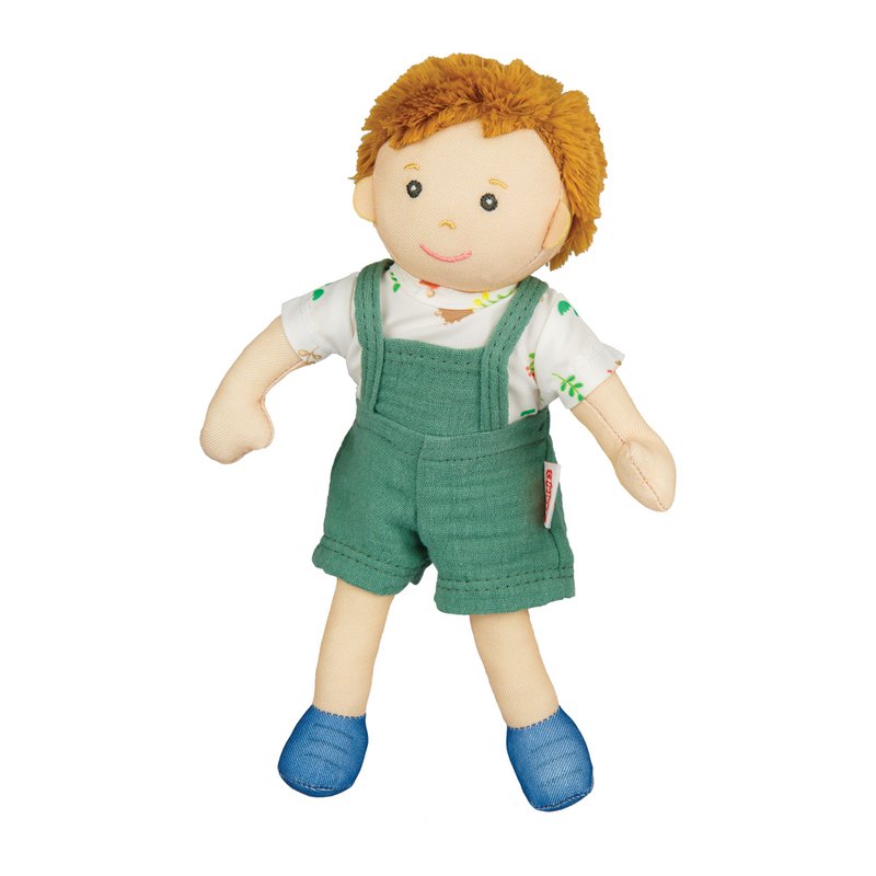 Fabric Doll '' Fred '' con atuendo para poner y despegar, 22 cm