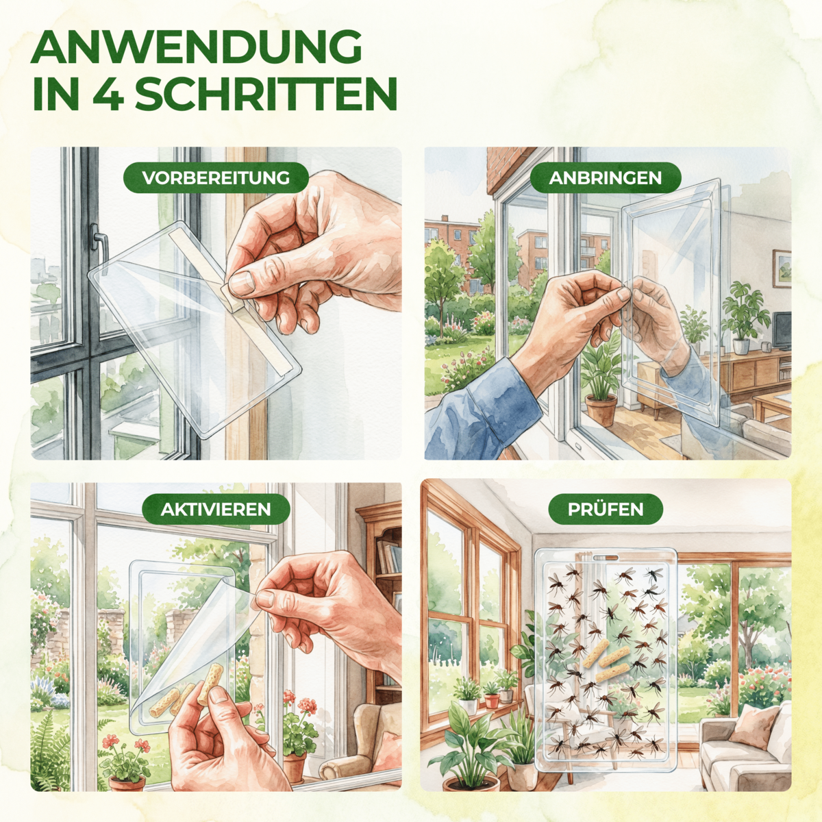 Muggenval voor raam