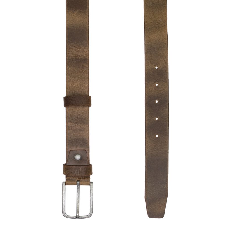Men's Belt Brown Italian Leather - 3.5 cm Wide Casual Leather Women's Belt Or Men's Belt